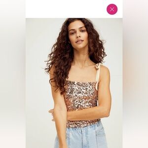 Free People Hey Girl Sequin Cami